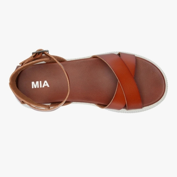 MIA Women's Red Browm Leather Sandals SIZE 7.5 M NEW NEW. - Picture 4 of 8